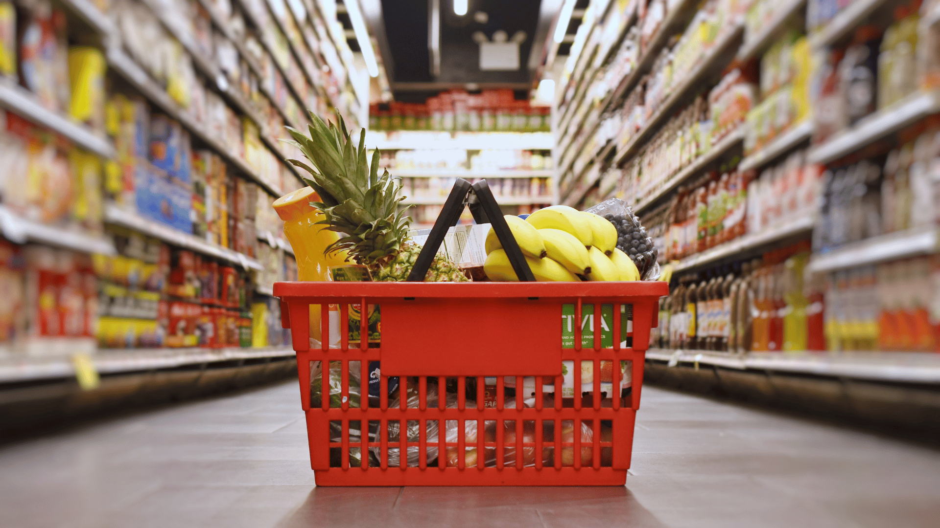 One grocery cart with overlapping ingredients that become three dinners